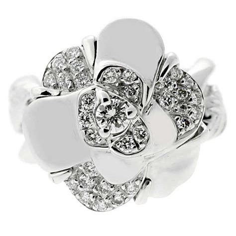 chanel camellia wedding ring|Chanel camellia flower ring.